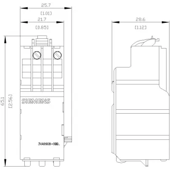 SIEMENS podnapetostni sprožnik 208-230V AC 50/60 Hz za odklopnik 3VA (3VA99080BB25)