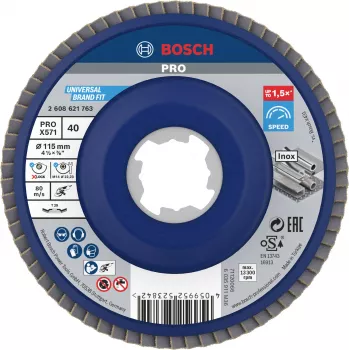 Bosch X-LOCK lamelna brusilna plošča 115 mm G 60 za kovino, kotna, X571 Best for Metal 2608621763