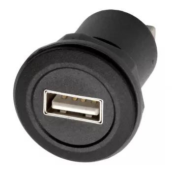 EXSYS EX-49212 USB 2.0 vgradni adapter, USB-A vtičnica na USB-A vtičnico, črn