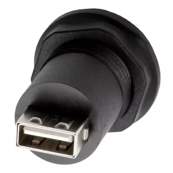 EXSYS EX-49212 USB 2.0 vgradni adapter, USB-A vtičnica na USB-A vtičnico, črn