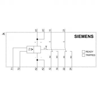 Siemens SIRIUS 3RN2 termistorski zaščitni rele za motor 3RN2011-1BA30, 24 V AC/DC, 1 NO + 1 NC, vijačne sponke, za DIN letev