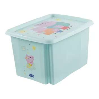 keeeper Karolina Peppa Pig škatla za shranjevanje, 30 litrov, akvamarin, s pokrovom, zložljiva 1223862433600