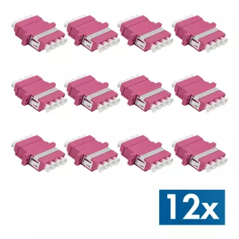 LogiLink LC-Duplex Quad komplet spojk LWL, vijoličen, 12-delni FA04LC7