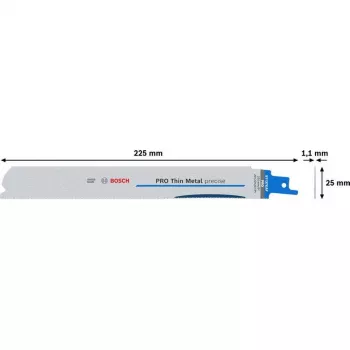 Bosch S 1137 EAF list žagine za sabljaste žage za debelo kovino, 225 mm, paket 5 kosov 2608658989
