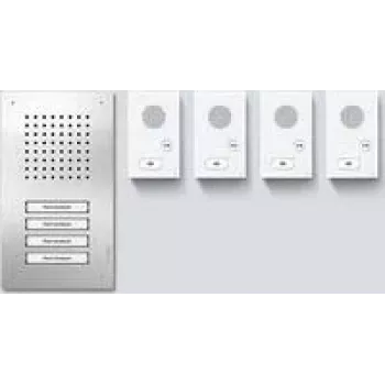 Siedle SET CLAB 850-4 E/W avdio set Classic nerjavno jeklo/bel (210010048-00)