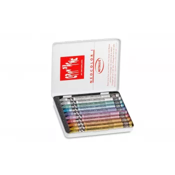 Caran d'Ache Neocolor I Metallic voščene barvice, set 10, okrogle s papirnatim ovojem 7004.310