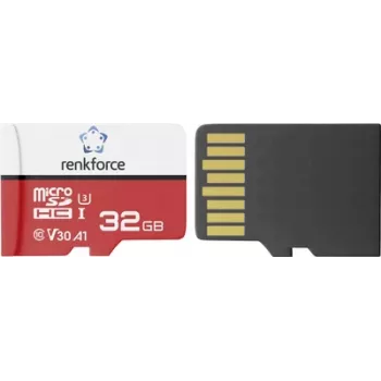 Renkforce RFEmSD32 microSDHC kartica 32 GB A1, V30, UHS-I, s SD adapterjem RF-7488100