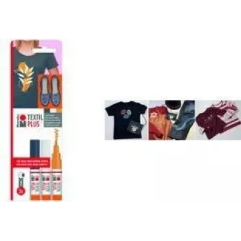 Marabu Textil Painter Plus set barvic za blago, 3 mm okrogla konica, različne barve, 3 kosi 0118000000081