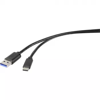 Renkforce RF-4535908 kabel USB 3.2 Gen 1, USB-A na USB-C, 3 m, črn