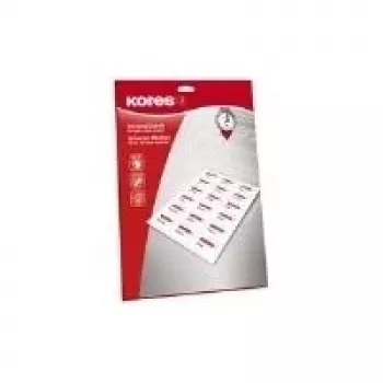 Kores univerzalne etikete 52,5 x 29,7 mm bele 25 listov brez obrob (1000 etiket) L5229.25