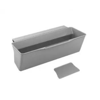Metaltex Cleantex kuhinjska posoda za odpadke, siva plastika, 3L, viseča na vratih omarice, brez orodja 297526000