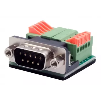 EXSYS EX-49000 serijski adapter kabel D-SUB 9-pinski vtič na 10-pinsko vijačno sponko, 30 cm