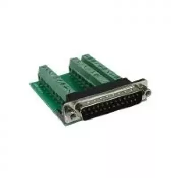 EXSYS EX-49025 adapter D-SUB 25-pin moški na 27-pin vijačni priključni blok, zeleno-srebrn