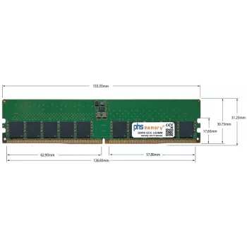PHS-memory 48GB DDR5 ECC UDIMM 5600MHz PC5-44800E pomnilniški modul za Terra 7500RM (SP572432)