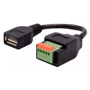 EXSYS EX-49128 adapter kabel USB-A ženski na 5-Pin priključni blok s tipko, USB 2.0, 15 cm