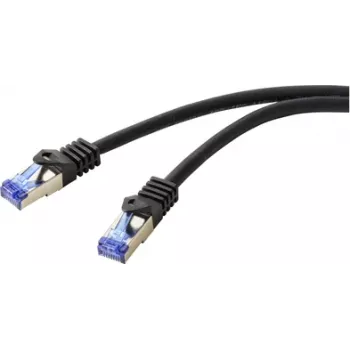 Renkforce RF-6830464 CAT 6a S/FTP patch kabel, RJ45, 5 m, črn