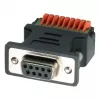 EXSYS EX-49111 adapter 9-Pin D-Sub ženski na 9-Pin vijačni priključni blok s tipko, siv