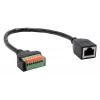 EXSYS EX-49120 adapter kabel RJ45 ženski na 8-Pin priključni blok, CAT.6, 30 cm, s tipko