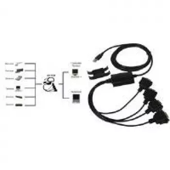EXSYS EX-1324 USB 2.0 na 4-portni RS-232 serijski adapter, kovinsko ohišje, čipset FTDI, 921,6 Kbps, DB9 vtič