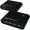 EXSYS EX-1445 komplet podaljševalnika Gigabit Ethernet prek 2-žilnega kabla, 500 m, črn
