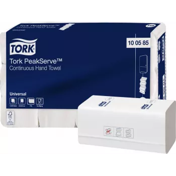 TORK PeakServe® Continuous™ brisače H5 Interfold, 1-slojne, bele, 4920 brisač (100585)