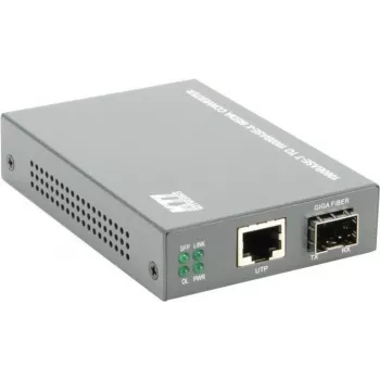 KTI Networks KGC-300 gigabitni ethernet medijski pretvornik, RJ45 na SFP, večnačinovni/enonačinovni