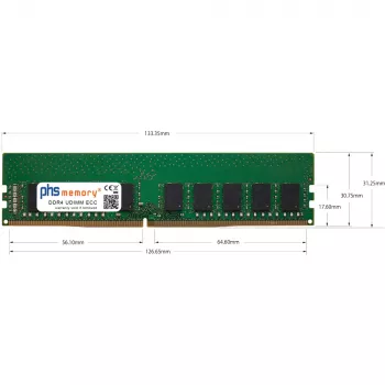 PHS-memory 32GB DDR4 ECC UDIMM 3200MHz PC4-25600E RAM za QNAP TS-h977XU-RP-3700X-32G SP609125