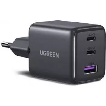 UGREEN 30W 3-portni GaN II hitri polnilnik USB-A in 2 x USB-C črn (55536)
