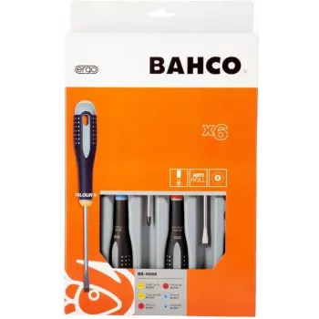 Bahco ERGO komplet izvijačev za delavnico 6-delni, ploščati, Phillips, Pozidriv (BE-9886)