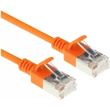 ACT DC7130 0,15m LSZH U/FTP CAT6A Slimline patch kabel Snagless RJ45 oranžen