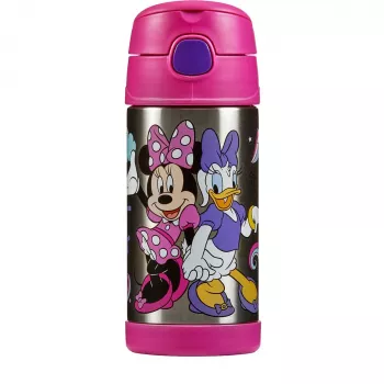THERMOS FUNTAINER steklenica za pijačo s slamico, Disney Minnie Mouse, 0,35 L, nerjavno jeklo, roza 4113.412.035