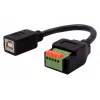 EXSYS EX-49130 adapter USB 2.0 USB-B vtičnica na 5-Pin terminal block s tipko, 15 cm