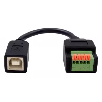 EXSYS EX-49130 adapter USB 2.0 USB-B vtičnica na 5-Pin terminal block s tipko, 15 cm