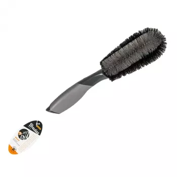 Bradas ES2611 kolesna krtača, plastičen ročaj, antracit, debele mehke ščetine, 290 mm