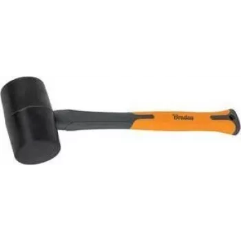 Bradas gumijasto kladivo 450 g antracit/oranžna 340 mm steklen ročaj nedrseč TPR ročaj DIY-HF6045