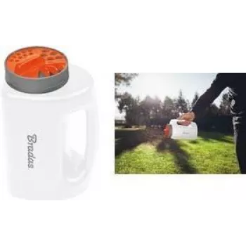 Bradas ročni mini sejalnik WHITE LINE, 2 litra, bel/antracit, plastika, ergonomski ročaj, 1 kos (WL-SE101)