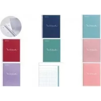 MIQUELRIUS Collegeblock zvezek EMOTIONS, DIN A4, roza Seyès, 80 listov, 90 g/m² bel papir, spiralna vezava – 1 kos (MR2136)
