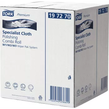 Tork Premium zvitek za poliranje in čiščenje, 1-slojni, bel, 171 m, netkani material, za dozirnike W1/W2/W3, 1 zvitek (197270)