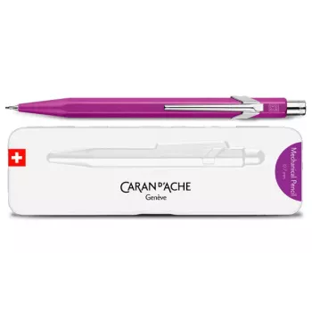 Tehnični svinčnik CARAN D'ACHE 844 Colormat-X 0,7 mm, vijolično satinirano aluminijasto šestrobno ohišje 844.605