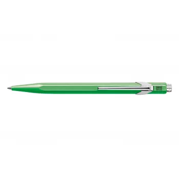 Caran d'Ache 849 PopLine Fluo kemični svinčnik – fluorescentno zeleno ohišje, modro črnilo Medium 849.230