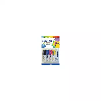 GIOTTO gvaš barve Extra Fine, 5 x 10 ml aluminijaste tube, različne barve (bela, primarno rumena, primarno rdeča, primarno modra, črna) F65440000
