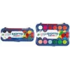GIOTTO set pokrivnih barv, 12 barv, 30 mm lončki, visoka pokrivnost, plastična škatlica, s čopičem (F351200)