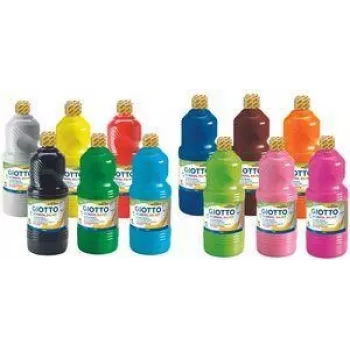 GIOTTO gvaš barva ŠOLSKA BARVA, 1000 ml, različne barve, pripravljena za uporabo, mešljiva, pralna - 1 kos (F535600)