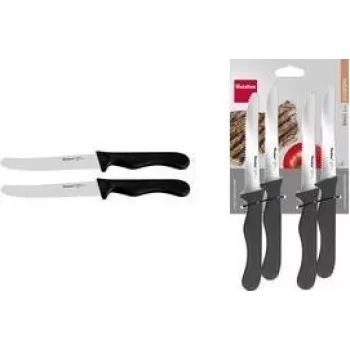 Metaltex Basic set nožev za prigrizke, 4-delni, črn ročaj, nerjavno jeklo 259823001