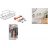 Metaltex Reflex Luxy vakuumska stenska polica srebrna 1 raven 403329000