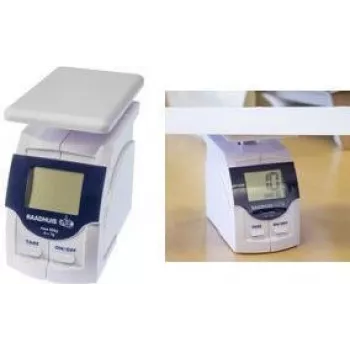 RAADHUIS RD-351143 digitalna poštna tehtnica 500 g, razdelitev 1 g, belo-modra plastika, tara, vklop/izklop, na baterije