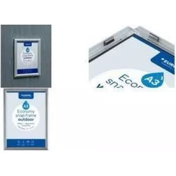 EUROPEL Economy zunanji okvir za plakate, DIN A3, 25 mm eloksiran aluminij, zaobljen profil, srebrn 355130