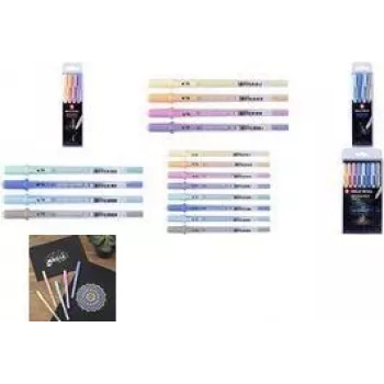 SAKURA Gelly Roll Moonlight Pastel set gel peres, 8 različnih fluorescentnih barv, 0,5 mm fina konica POXPGBMOO8