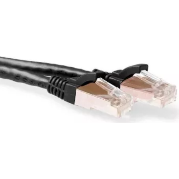ACT 0,5m Cat6a S/FTP (S-STP) črn omrežni kabel (IB9200)