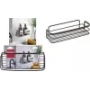 Metaltex Origin LAVA enonadstropna stenska polica, kovina s premazom Touch-Therm, črna 401104000